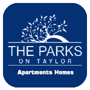 The Parks on Taylor Apartments at The Parks on Taylor Apartments Homes Footer Logo